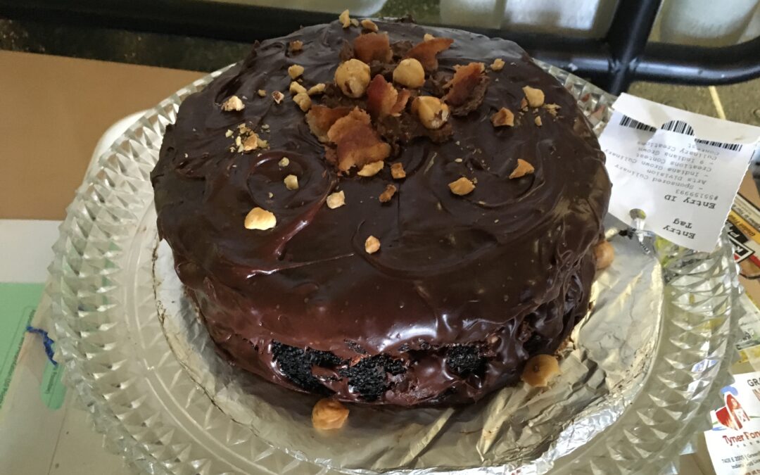 Chocolate Hazelnut Bacon Layer Cake