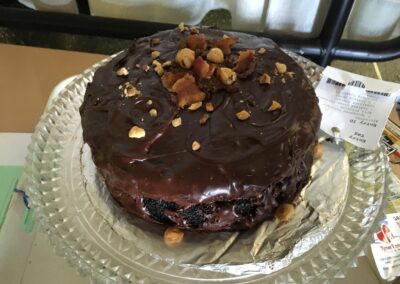 Chocolate Hazelnut Bacon Layer Cake