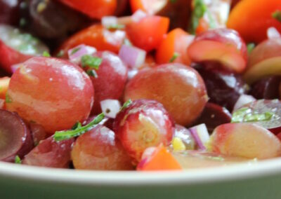 Refreshing Grape, Mint and Tomato Salad